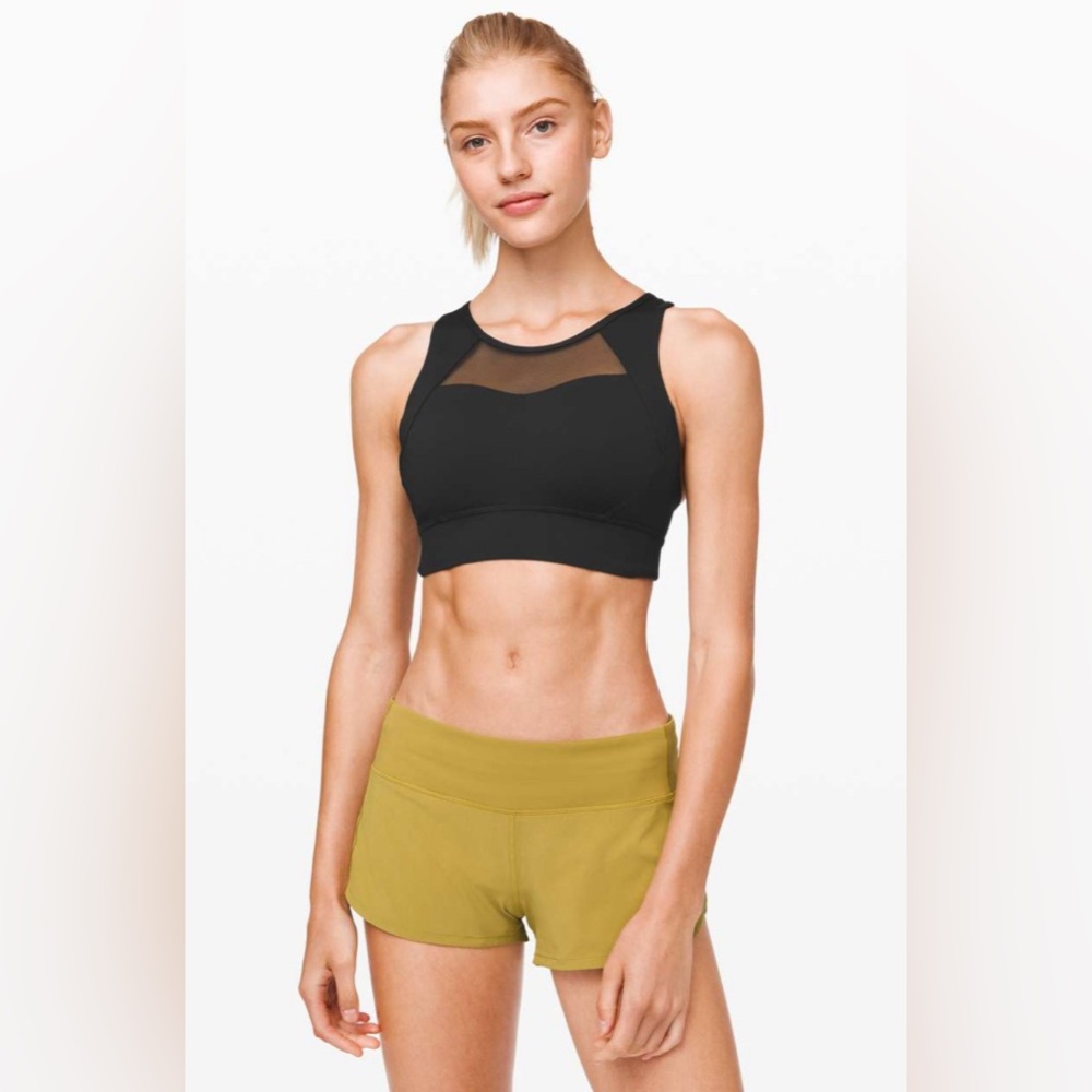 Lululemon Breathe it In Bra Black Women’s Sports Bra Size 4